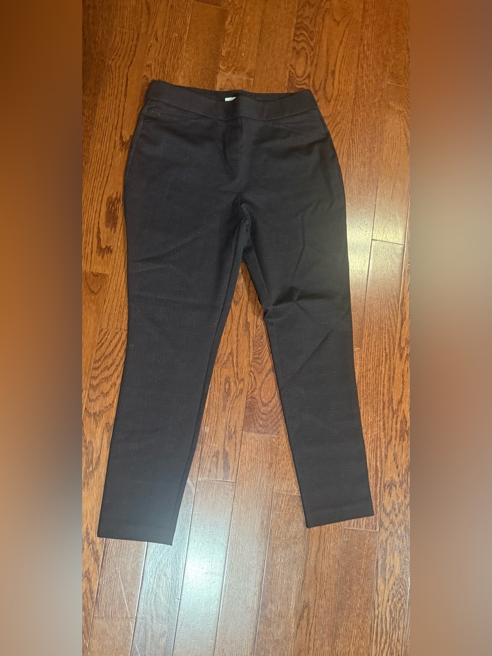 Calvin Klein Black and burgundy checked Stretch Dress Pants